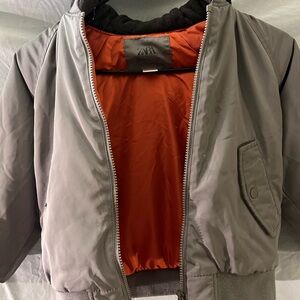 Zara Kids Orange and Gray Jacket